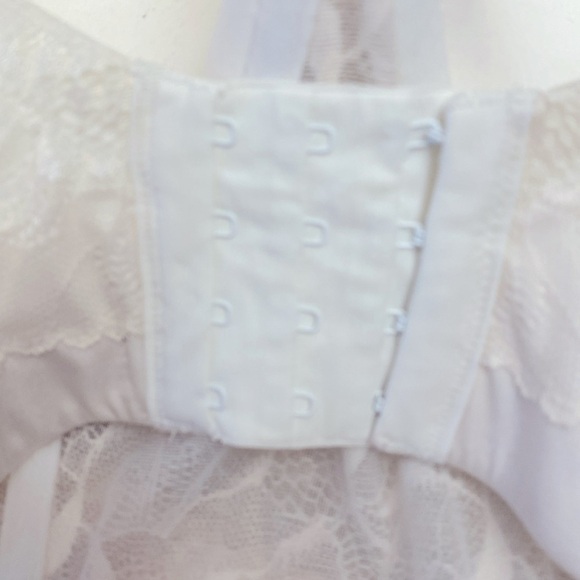 Le Mystere Bustier womens 36G Cream Lace underwire Padded Wedding Event Fancy - Picture 5 of 9